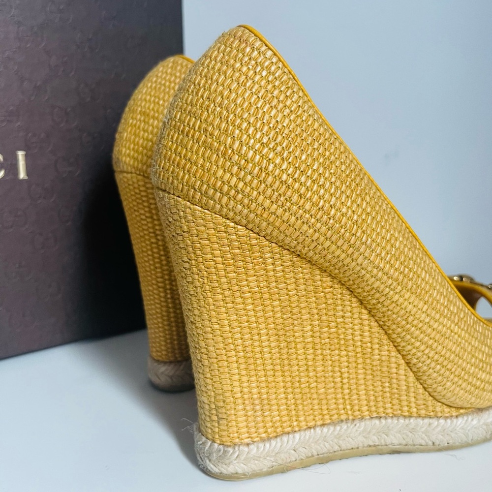 AUTHENTIC GUCCI HORSEBIT WEDGES - Picture 13 of 15